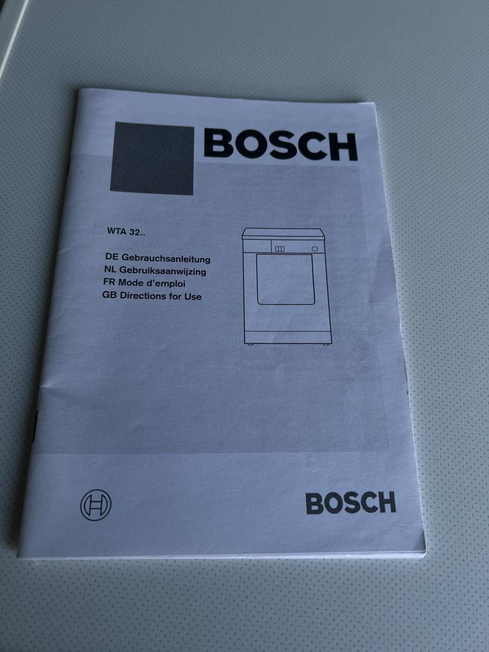 Bosch Droger schoon nauwelijks gebruikt werkt uitstekend