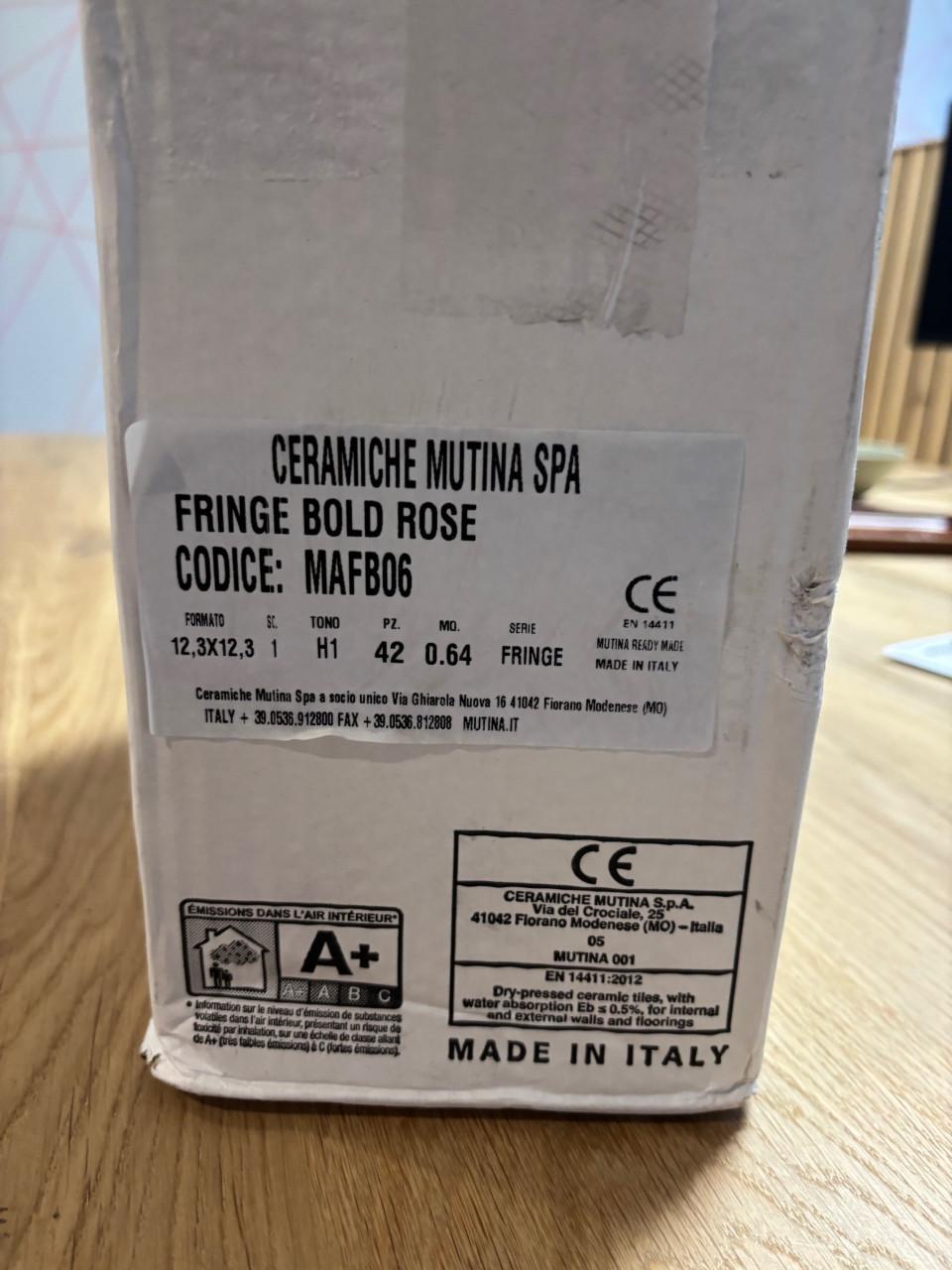 Prachtige Fringe Rose 12,3x12,3cm wandtegels