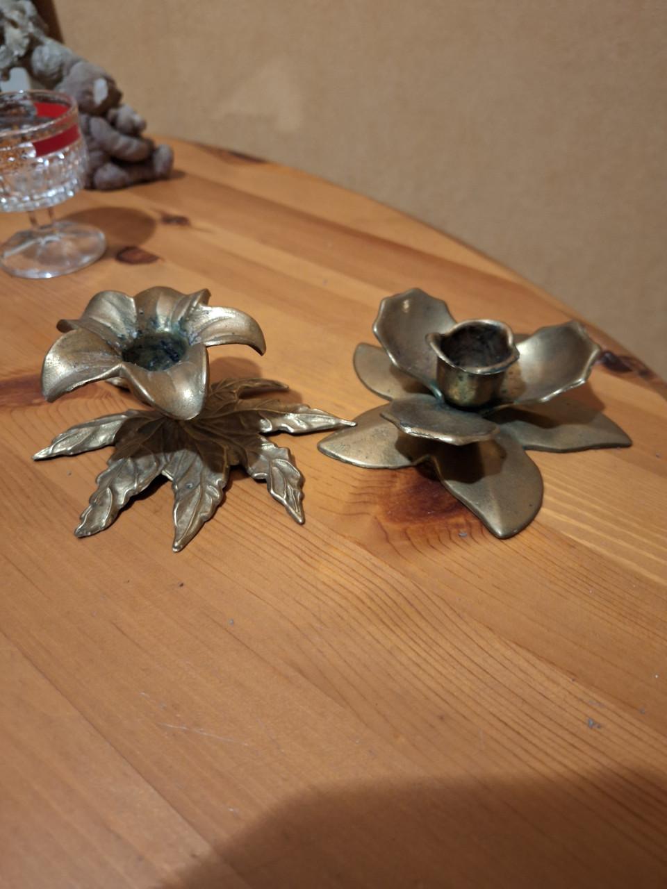 2 vintage kandelaars