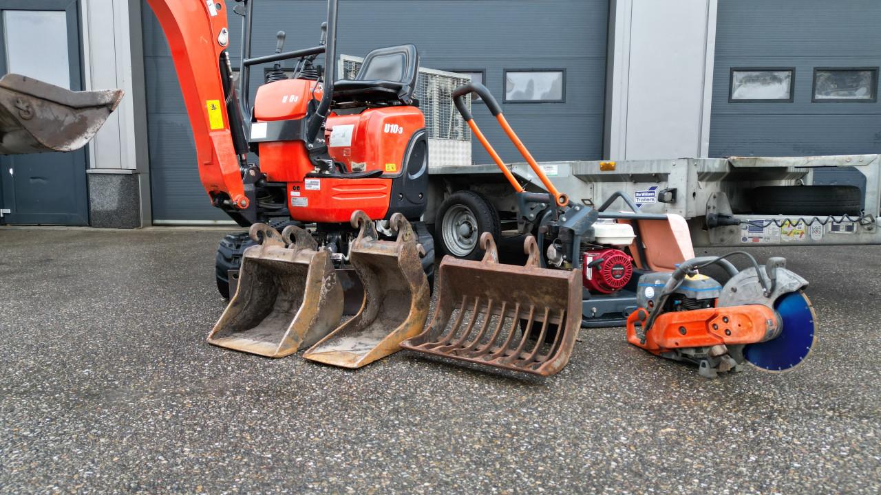 Minigraver te Huur kubota u10-3 1 ton