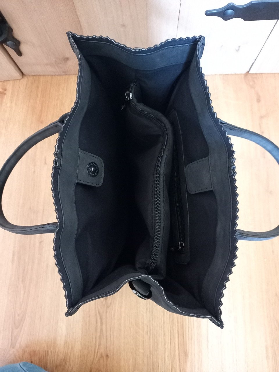 Zebra shopper XL tas zwart