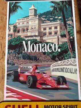 Monaco Formule 1 affiche