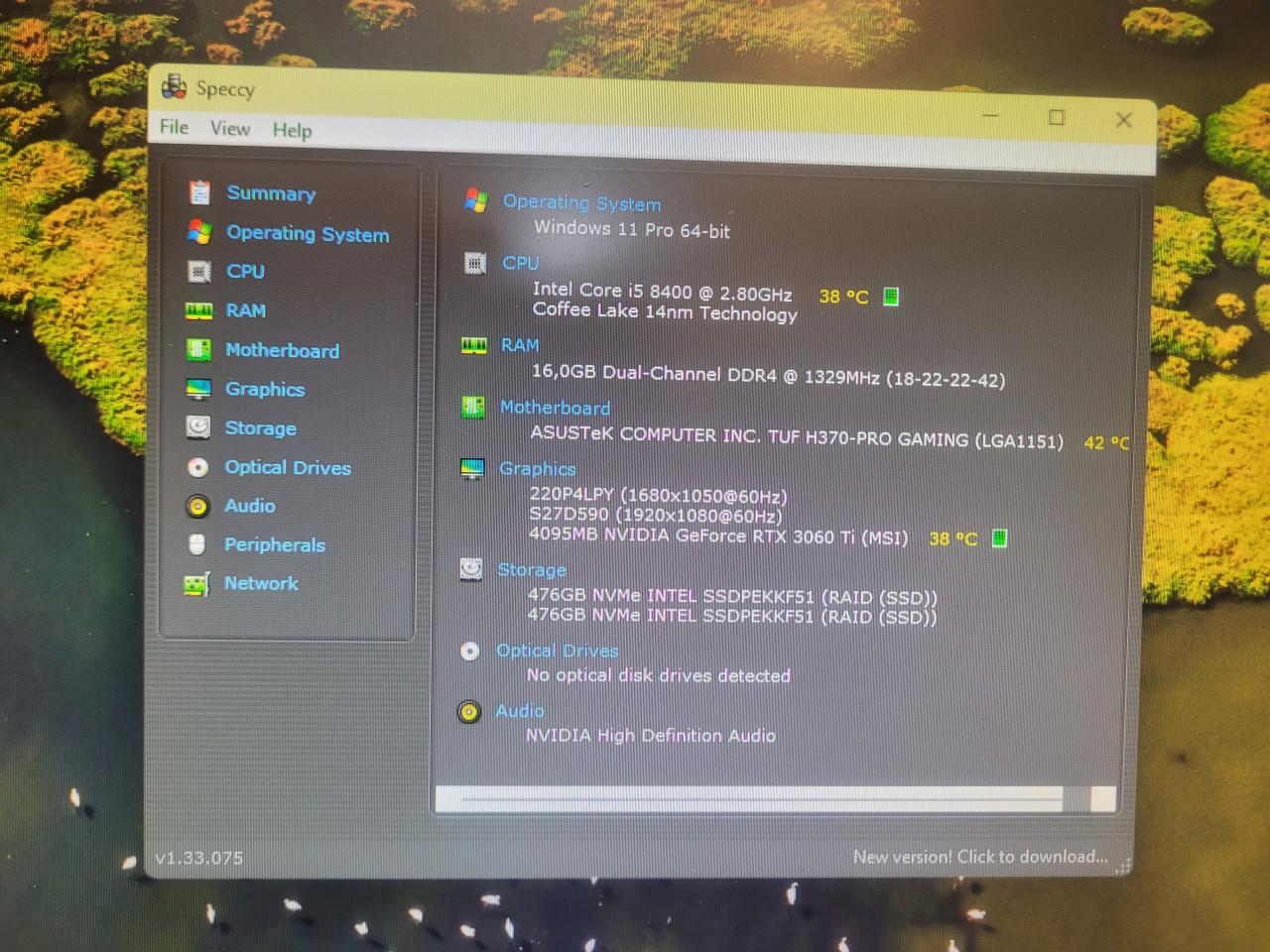 Refurbished custom Game PC/RTX 3060 Ti/intel i5/16GB RAM
