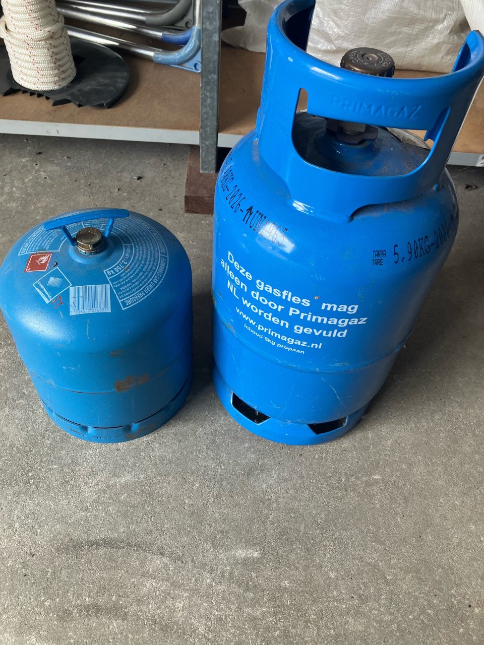 Gasflessen.