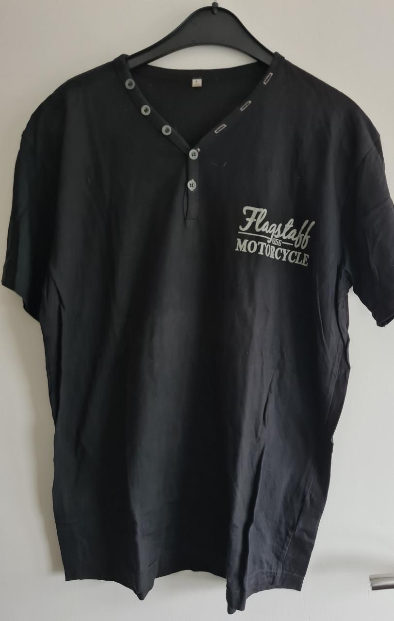 Flagstaff Motorcycle zwart shirt met knoopjes  Maat L