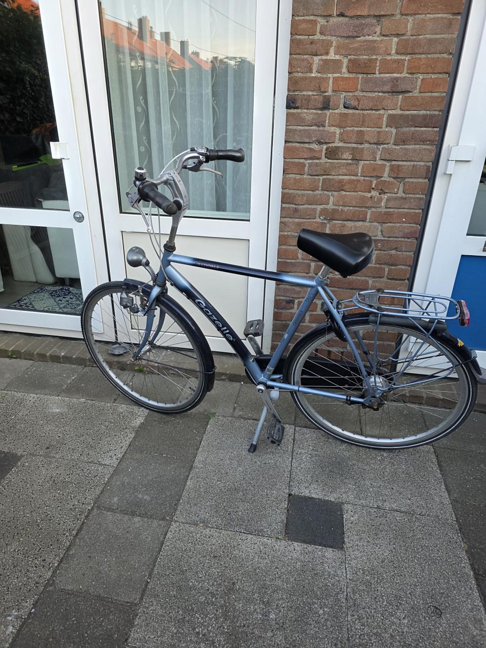 Heren fiets GAZELLE met 7 versnellingen-Fr.maat 57cm-Nieuw slot met 2 sl.