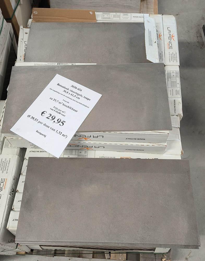 3030-434 taupe betonlook tegels, 31x61,5 cm, prijs per m²