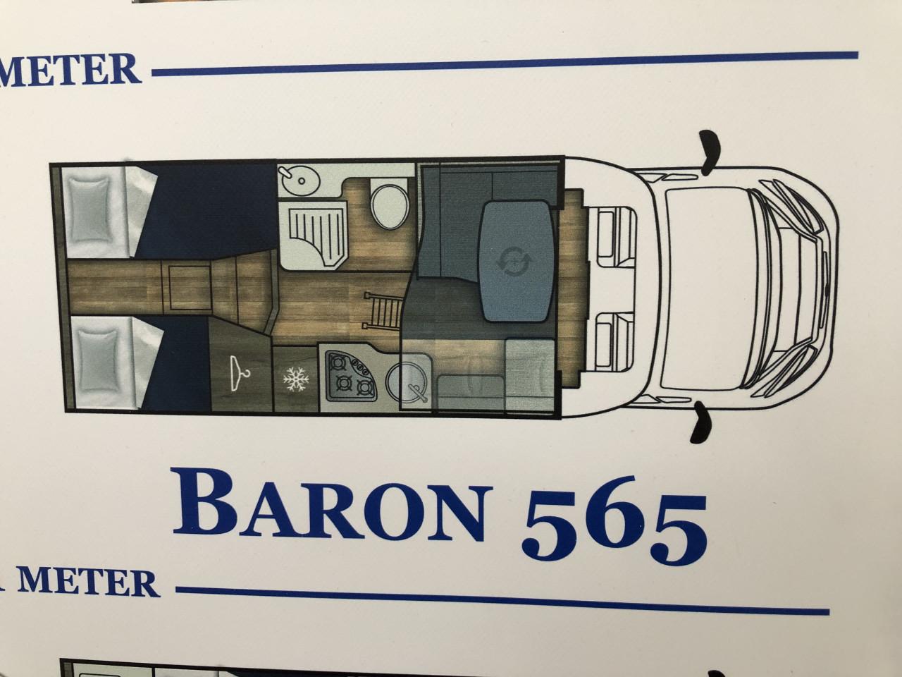 Camper elnagh baron 565 lengtebedden