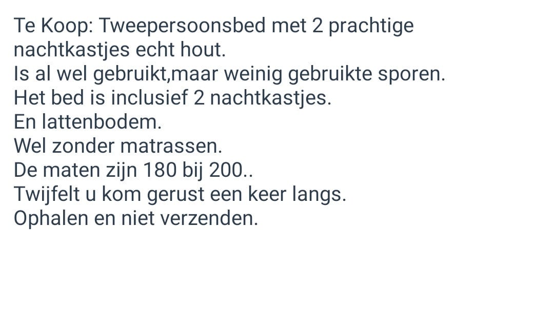Twee persoonsbed