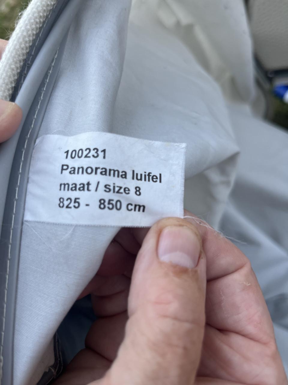 Panorama luifel Dorema maat 8 in goede staat