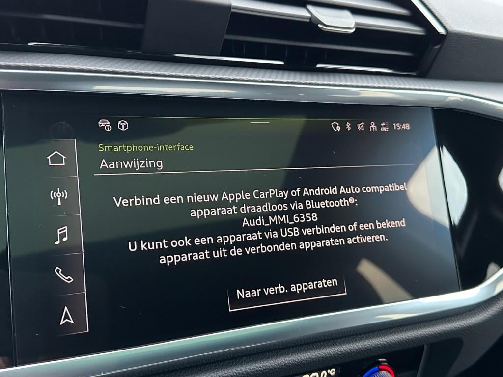 Audi Q3 35 tfsi s-line | panoramadak | zwart optiek | trekhaak | camera | e