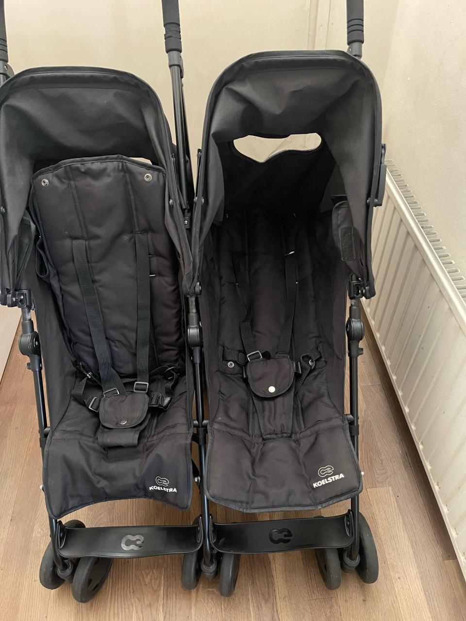 Tweeling / duo buggy Koelstra Twin met regenhoes