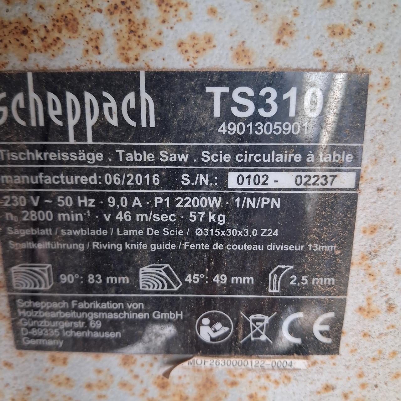 Zaagtafel Sheppach ts310
