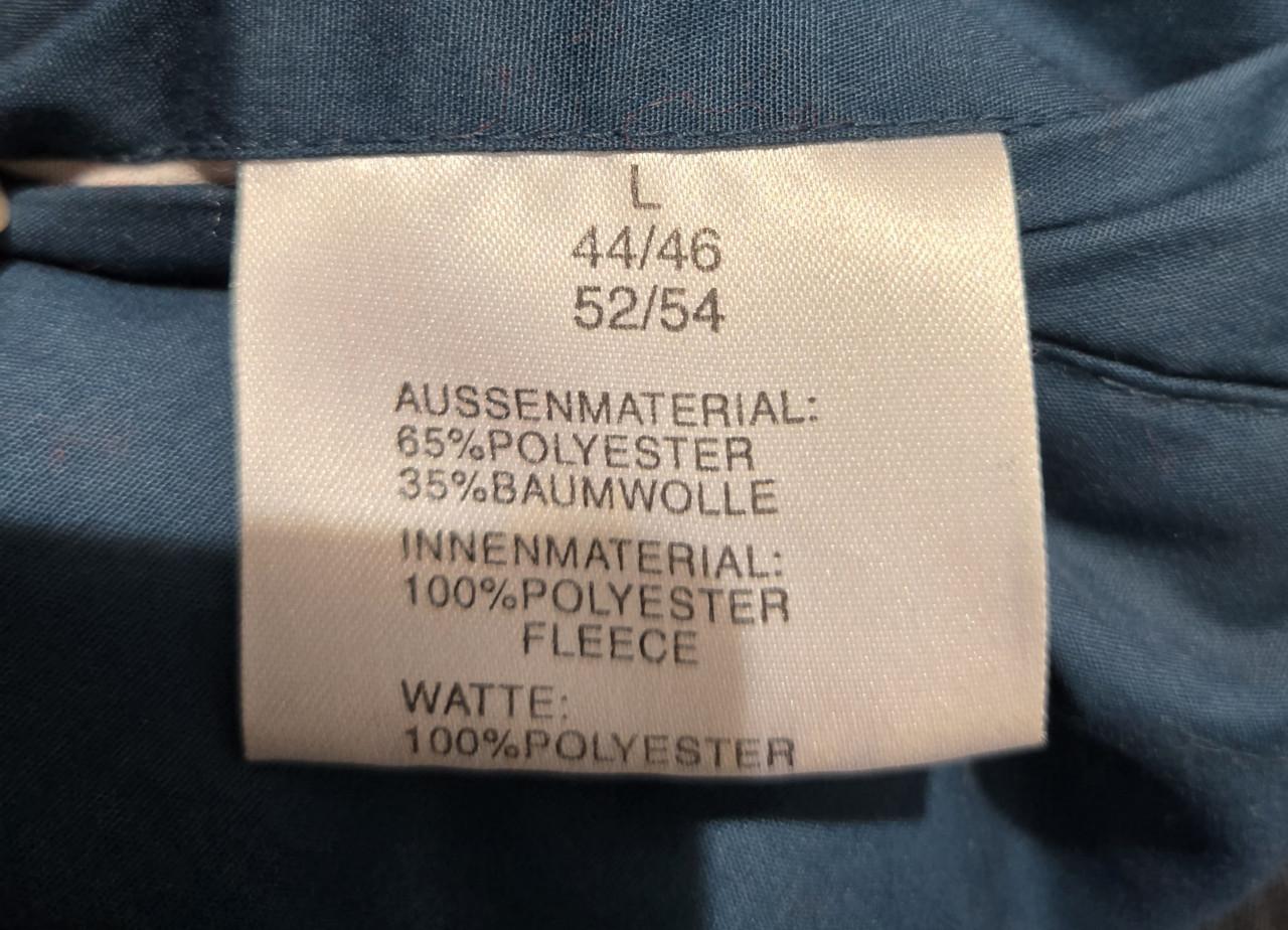 Reversable blauwgroene/zwarte gewatteerde bodywarmer  Maat L