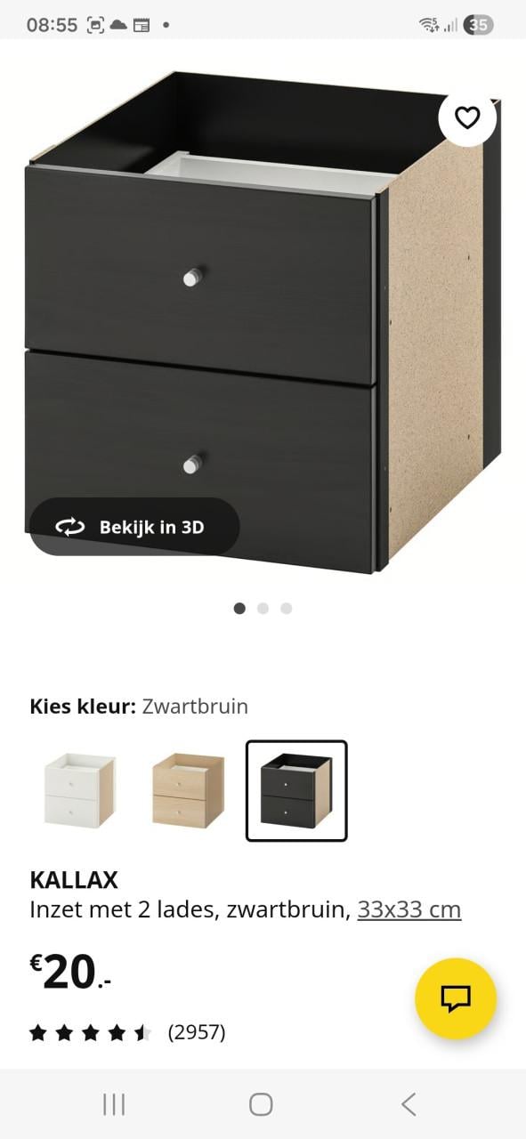 Kallax kast (2 stuks)