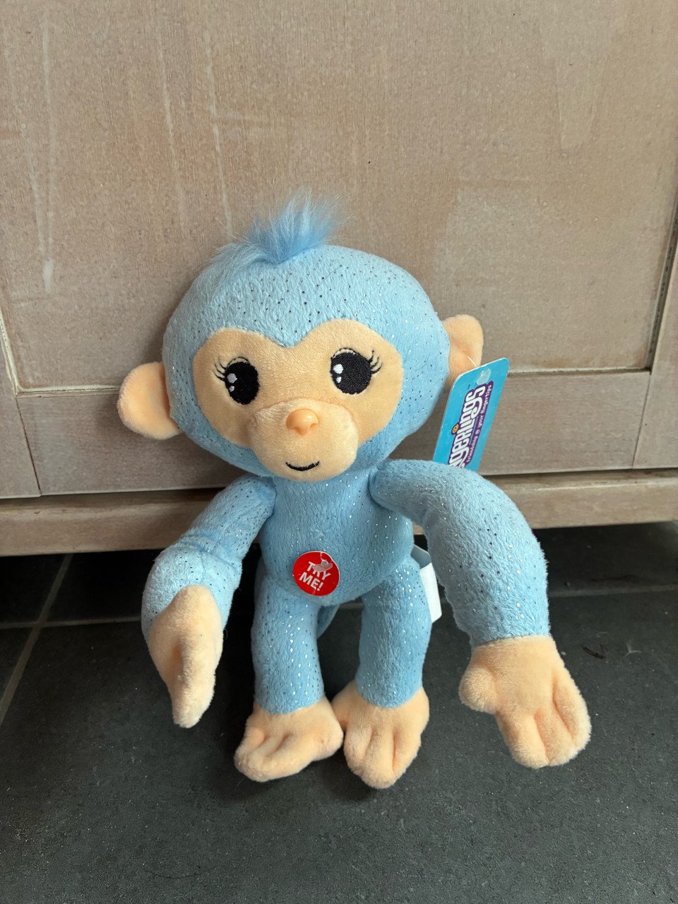 Knuffel aap met geluid