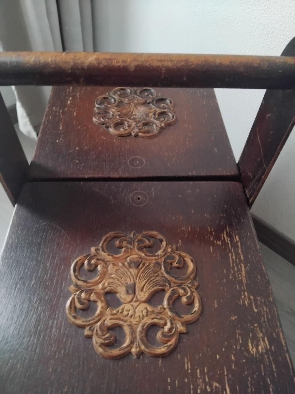 Antieke Harmonica Naaikist Hout