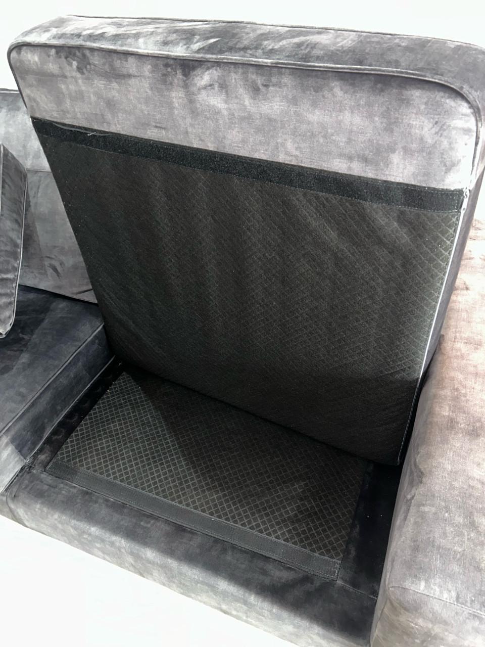 Z.G.A.N velvet antraciet hoekbank en salontafel