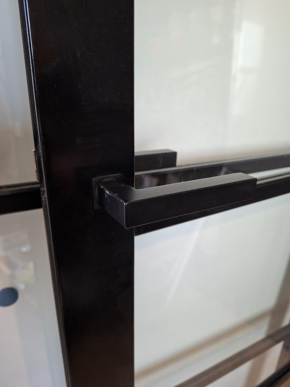 Binnendeur zwart industrieel look, 2 stuks, rechtsdraaiend