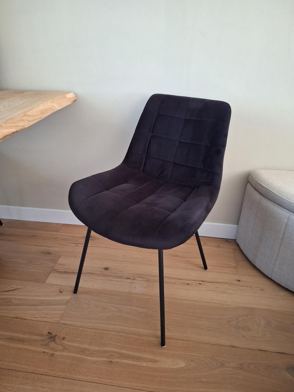 6 mooie eetkamerstoelen zwart, nog heel netjes