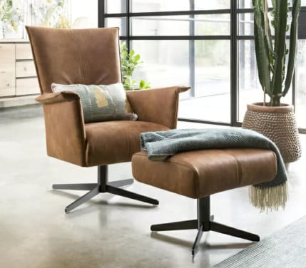 Henders en Hazel fauteuil met hocker