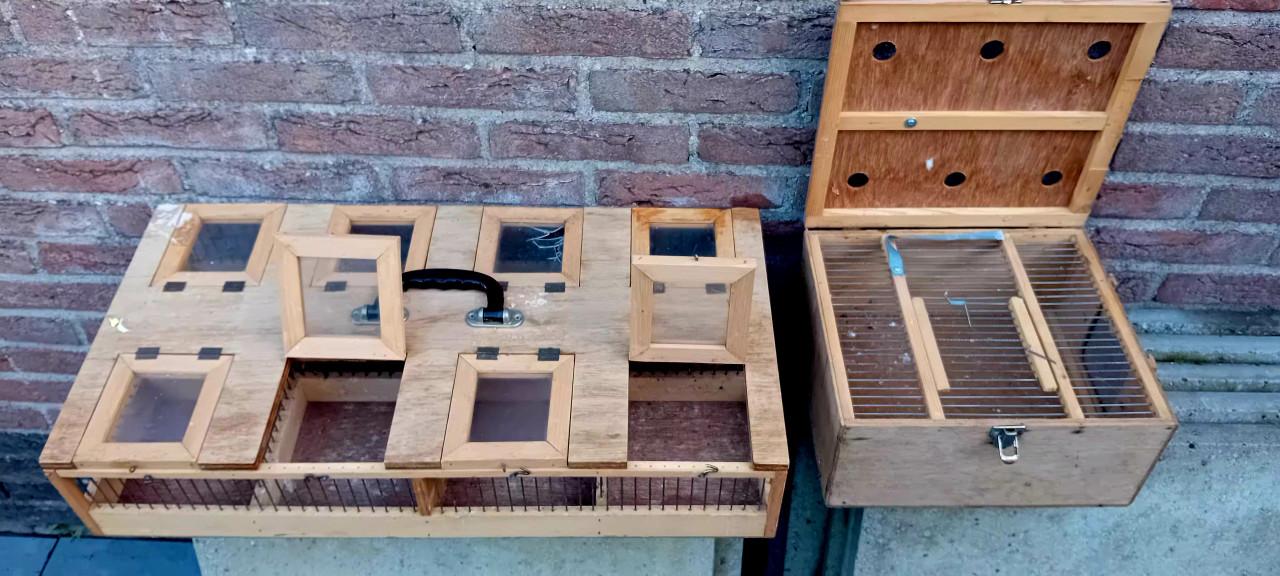 2 transport vogelkooien