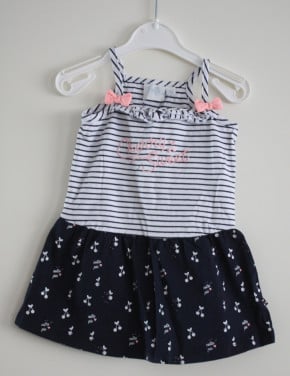 Jurkje blauw wit  maat 68