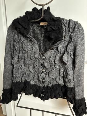 Oiu zwart grijs vest maat 38