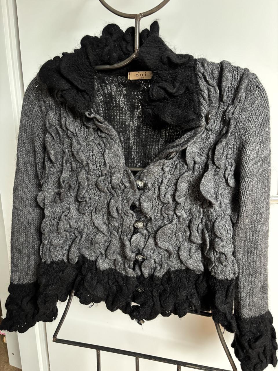 Oiu zwart grijs vest maat 38