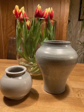 Aardewerk bloemenvazen