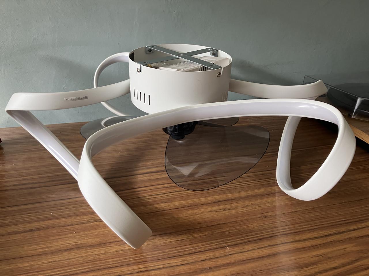 Qazqa Mandy Fan White - Plafondventilator met verlichting