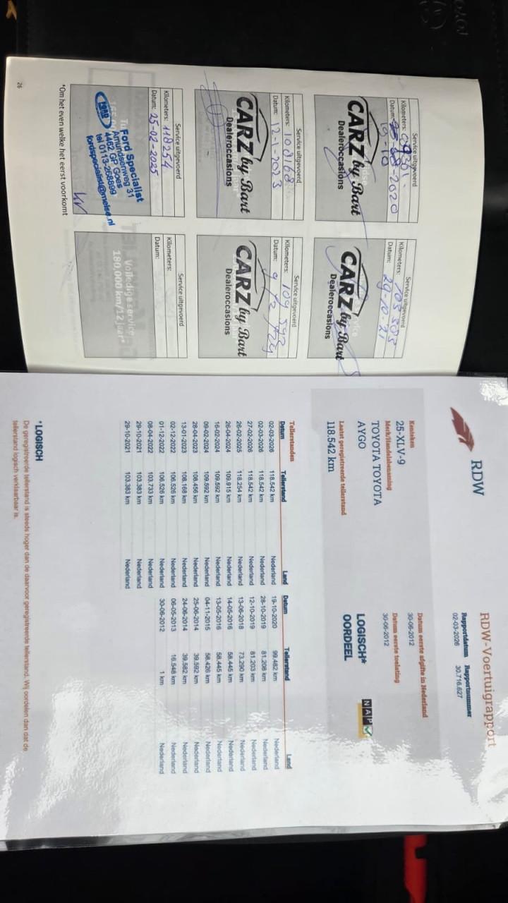 Toyota Aygo uit 2012  | 118.542KM + NAP | 5-Deurs | APK 03-2027 | IZGST.