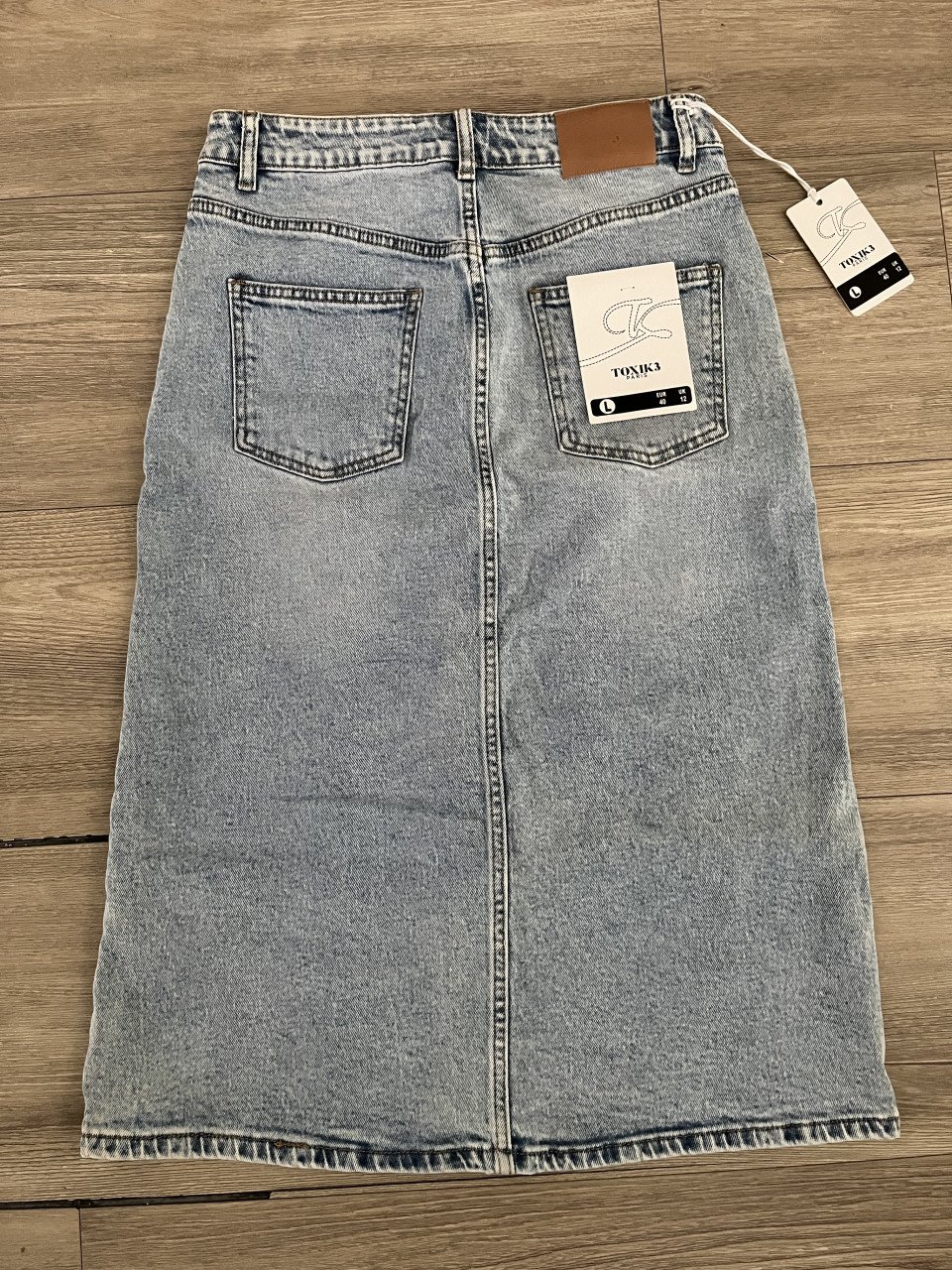 Jeansrok met split mt L