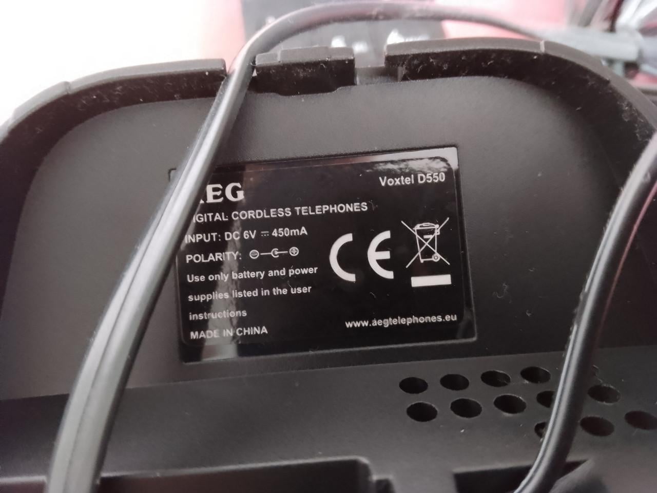 AEG Voxtel telefoon D550 twinset zwart