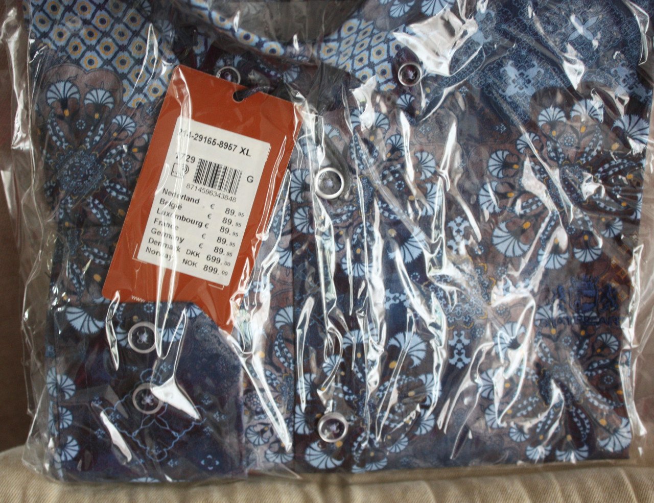 Nieuwe i verpkking blauwtinten blouse maat xl