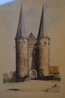 Grafiek Nobelpoort Zierikzee - Bob Brobbel (1907 - 1971)