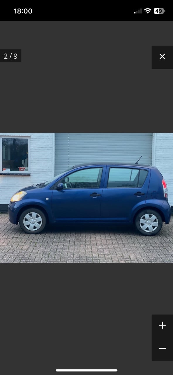 Daihatsu Sirion APK nov 2025 met blikschade dus KOOPJE