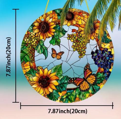 Raamhanger Vlinders in bloemenrand