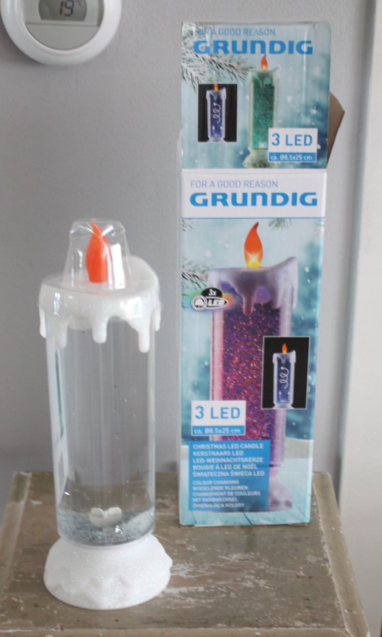 Let verlichting kaars in 3 kleuren