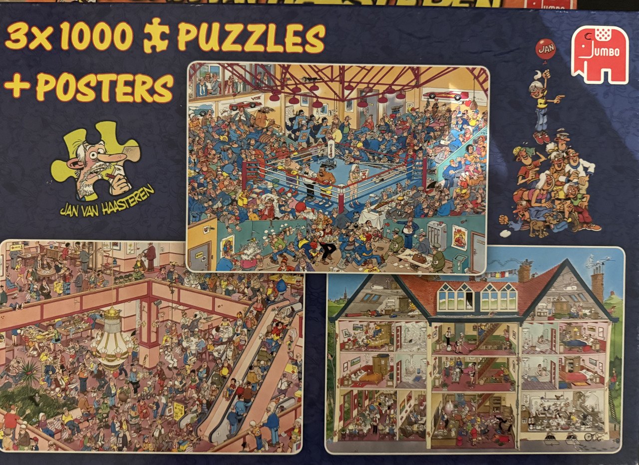 Jan van Haasteren - Combinatiedoos 3 puzzels 🧩