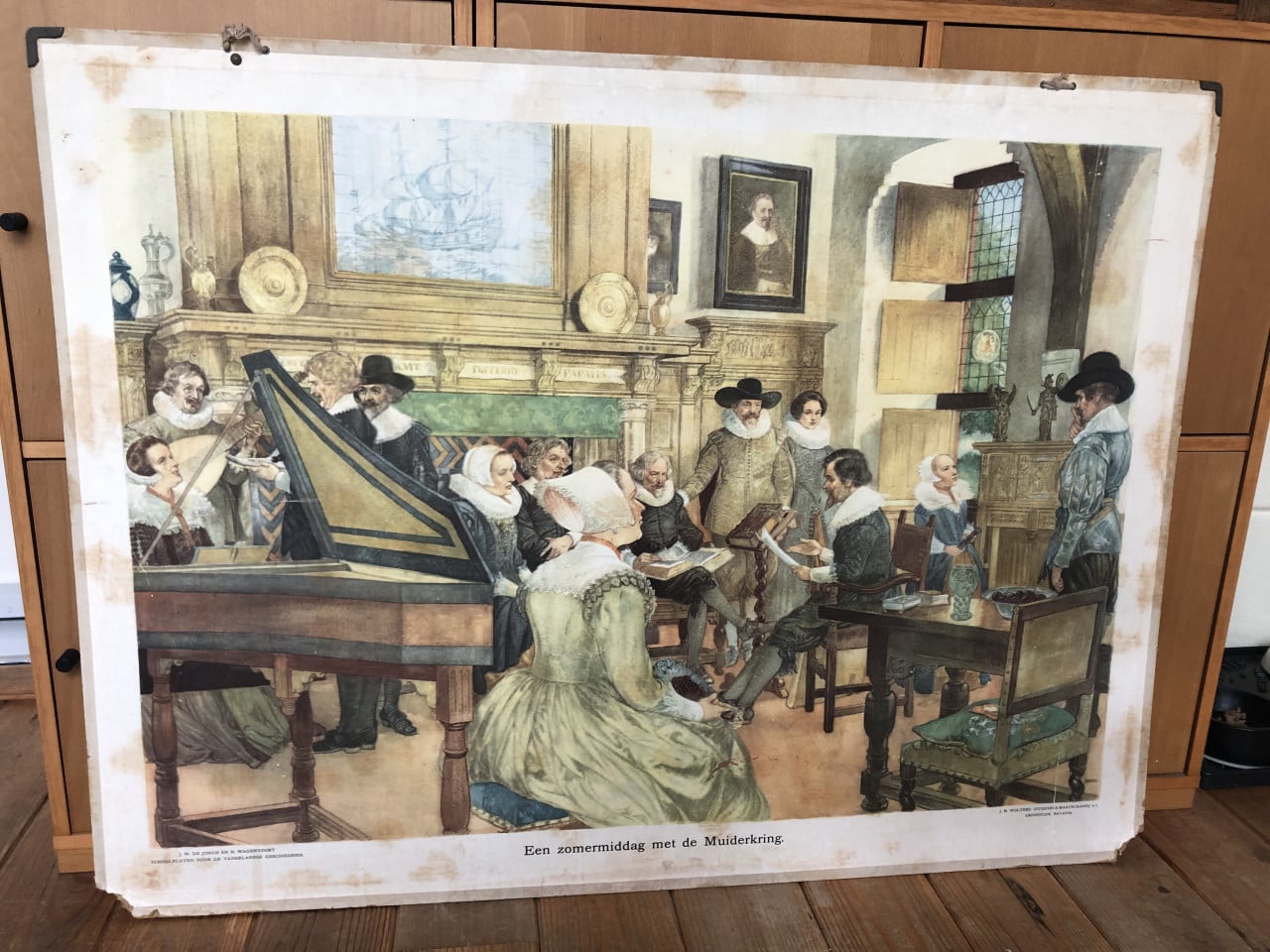 Schoolplaat "Een zomermiddag in de Muiderkring"