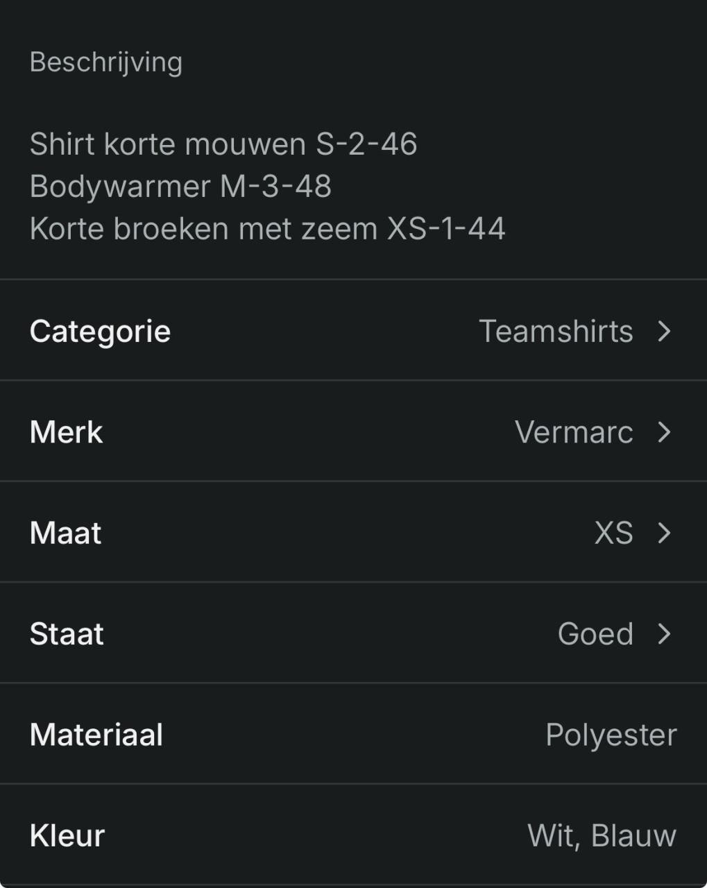 Sportfiets kleding