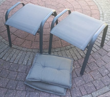Voetenbankje, voetenkruk voor tuinstoel, 2 in één koop