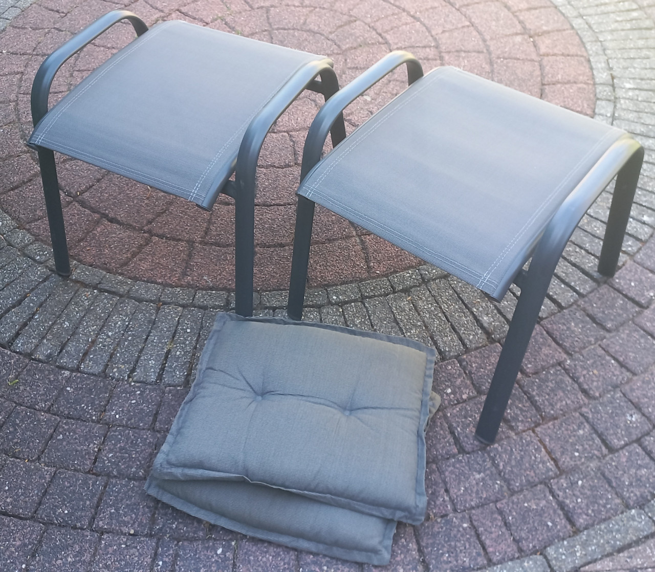 Voetenbankje, voetenkruk voor tuinstoel, 2 in één koop