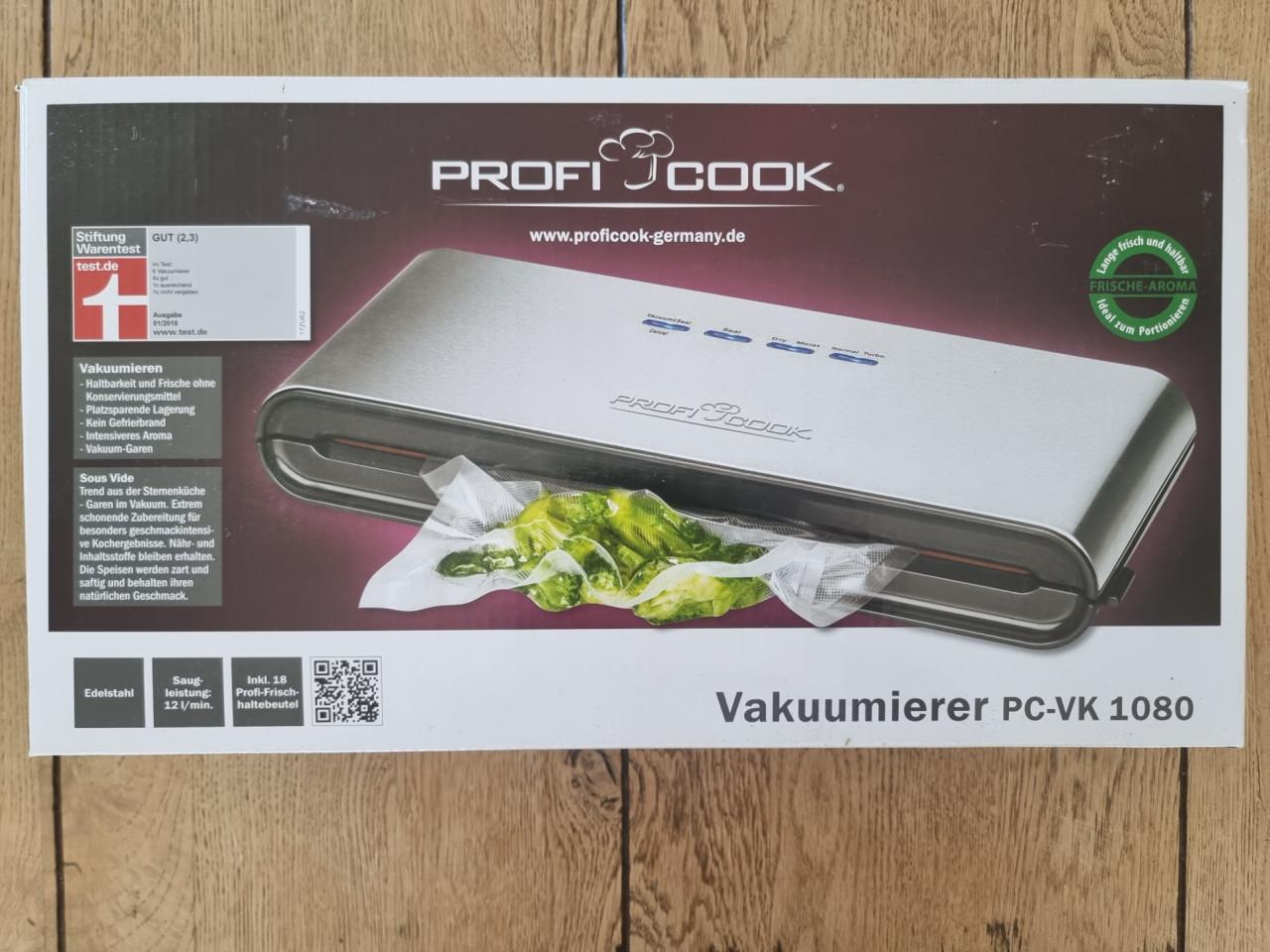 Profi Cook vacumeermachine z.g.a.n. incl 5 rollen folie in ongeopende verp.