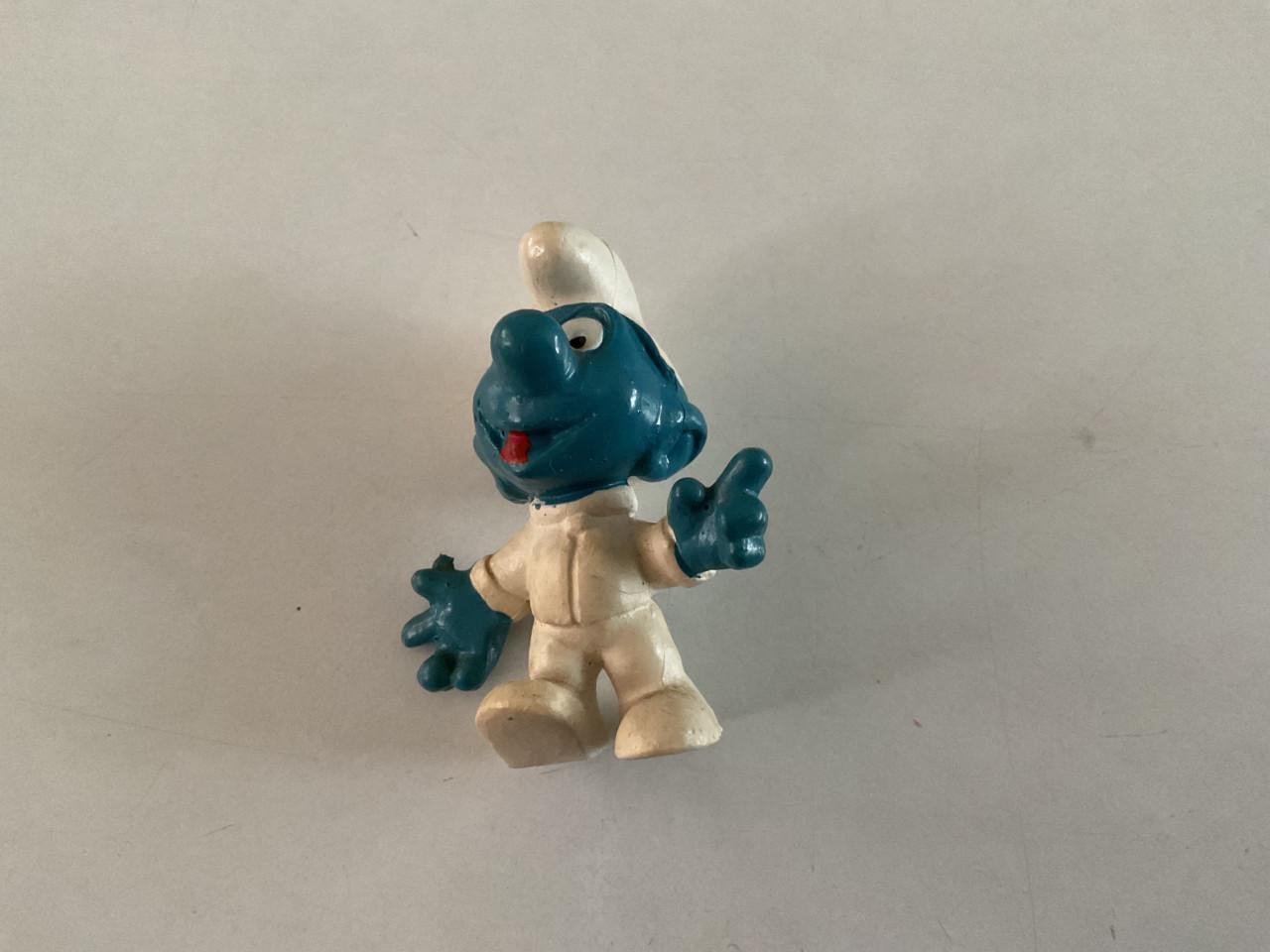 Smurfen. Peyo Schleich. Rubber. +/- 5 cm hoog.