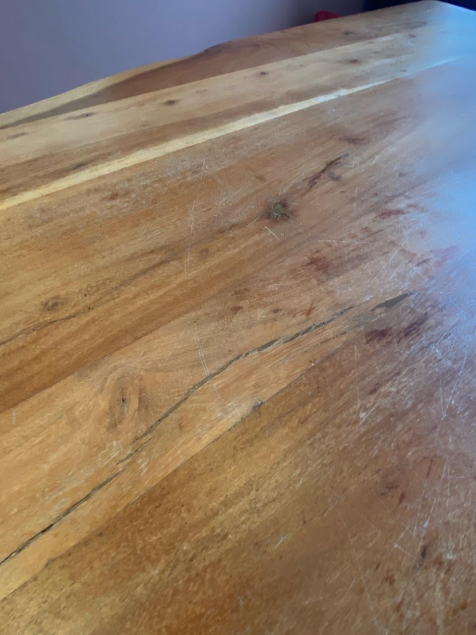 Acaciahouten eettafel 200x100 cm met stalen kruispoot