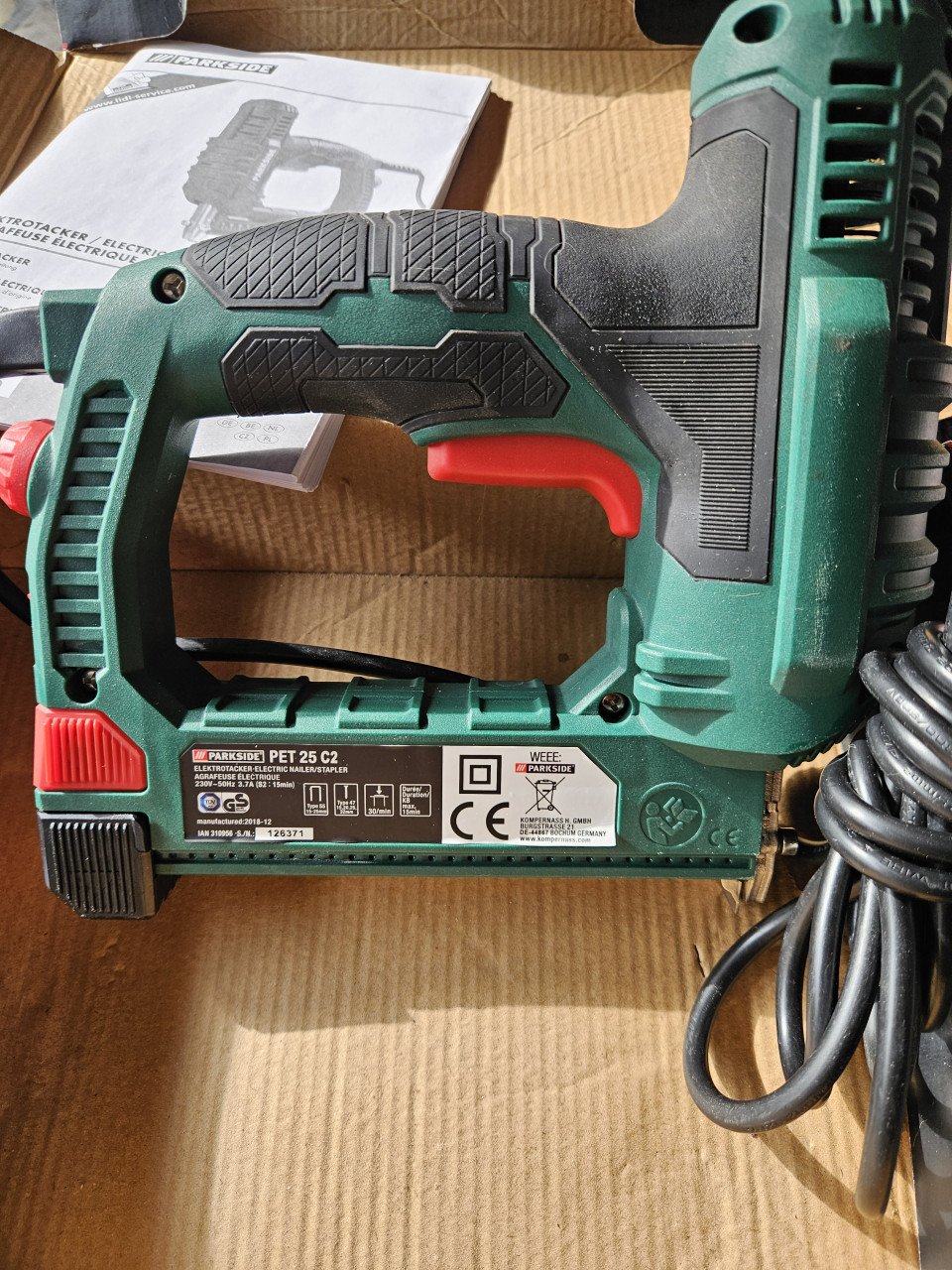 Zgan Parkside Elektrische nietmachine/tacker PET 25 C2....