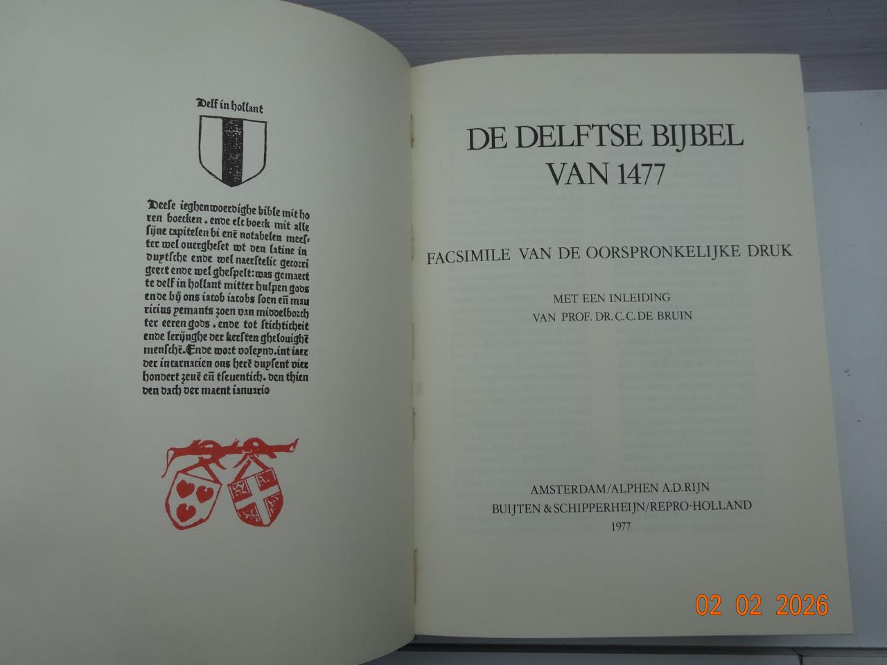 Herdruk van de Delftse Bijbel.