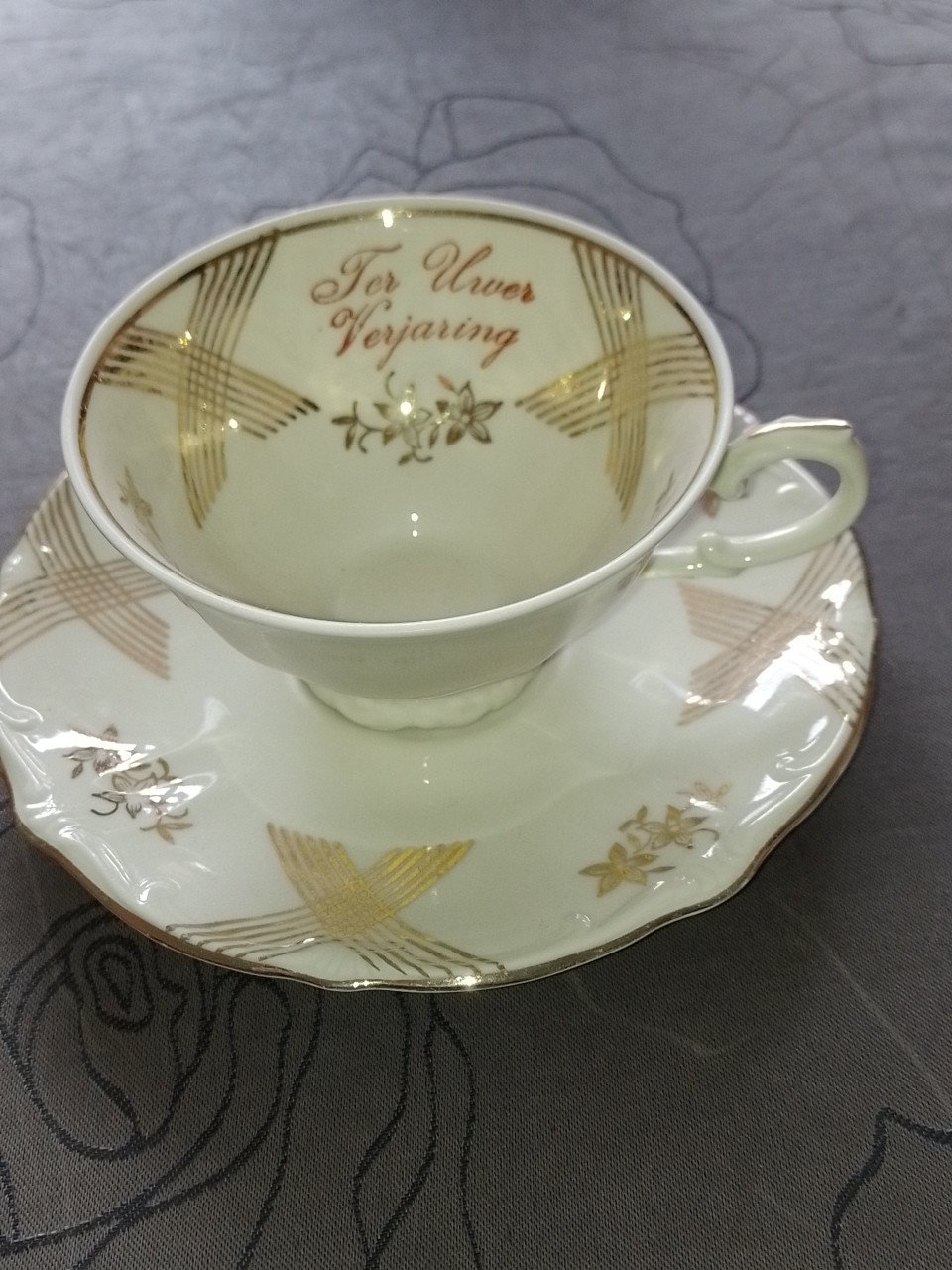 2 x kop en schotel vintage